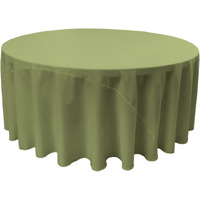 TCpop132R-SageDrkP39 Polyester Poplin Tablecloth  Dark Sage - 132 in. Round