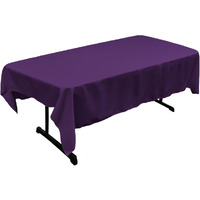 TCpop60x90-PurpleP23 Polyester Poplin Rectangular Tablecloth  Purple - 60 x 90 in.