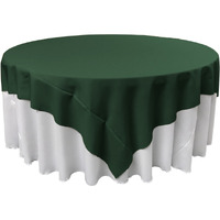 TCpop90x90-GreenHuP20 Polyester Poplin Square Tablecloth  Hunter Green - 90 x 90 in.