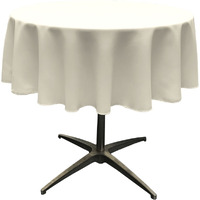 TCpop51R-IvoryP25 Polyester Poplin Tablecloth  Ivory - 51 in. Round