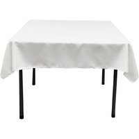 TCpop58x58-WhiteP11 Polyester Poplin Square Tablecloth  White - 58 x 58 in.