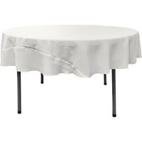 TCpop72R-WhiteP11 Polyester Poplin Tablecloth  White - 72 in. Round