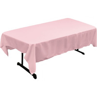 TCpop60x90-PinkLghtP37 Polyester Poplin Rectangular Tablecloth  Pink Light - 60 x 90 in.