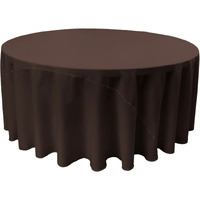 TCpop132R-BrownP22 Polyester Poplin Tablecloth  Brown - 132 in. Round