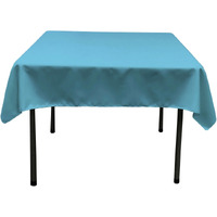 TCpop58x58-TurquoiseDrkP52 Polyester Poplin Square Tablecloth  Dark Turquoise - 58 x 58 in.