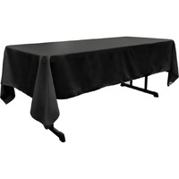 TCpop60x126-BlackP24 Polyester Poplin Rectangular Tablecloth  Black - 60 x 126 in.