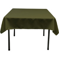 TCpop58x58-OliveP21 Polyester Poplin Square Tablecloth  Olive - 58 x 58 in.