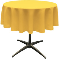 TCpop51R-YellowDrkP47 Polyester Poplin Tablecloth  Dark Yellow - 51 in. Round