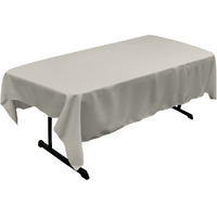 TCpop60x90-GrayLightP41 Polyester Poplin Rectangular Tablecloth  Grey Light - 60 x 90 in.