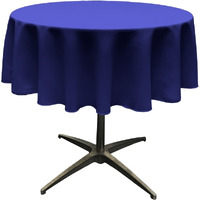 TCpop51R-RoyalP50 Polyester Poplin Tablecloth  Royal - 51 in. Round