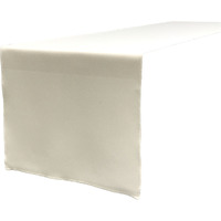 TCpop14x108-IvoryP25 Polyester Poplin Table Runner  Ivory - 14 x 108 in.