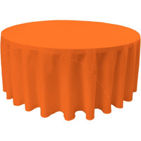 TCpop108R-OrangeP48 Polyester Poplin Tablecloth  Orange - 108 in. Round