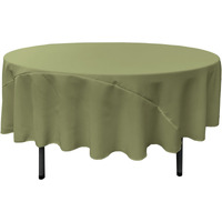 TCpop90R-SageDrkP39 Polyester Poplin Tablecloth  Dark Sage - 90 in. Round