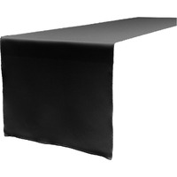 TCpop14x108-BlackP24 Polyester Poplin Table Runner  Black - 14 x 108 in.