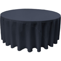 TCpop120R-NavyP72 Polyester Poplin Tablecloth  Navy - 120 in. Round