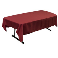 TCpop60x90-CranberryP28 Polyester Poplin Rectangular Tablecloth  Cranberry - 60 x 90 in.