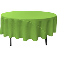 TCpop90R-LimeP84 Polyester Poplin Tablecloth  Lime - 90 in. Round