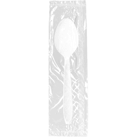 SCC Cup Polystyrene Medium Weight Individually Wrapped Bulk Teaspoon  White