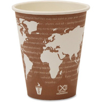 ECO Plum World Art Renewable Resource Compostable Hot Drink Cups