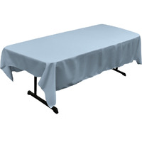 TCpop60x84-BlueLightP18 Polyester Poplin Rectangular Tablecloth  Blue light - 60 x 84 in.