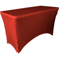 TCSpandex48x30x30-RedX98 Rectangular Spandex Tablecloth - Red - 48 x 30 x 30 in.