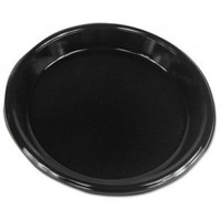 BWK 10 in. Hi Impact Plastic Dinnerware Plate, Black