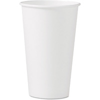 16 oz Single-Sided Poly Paper Hot Cups, White