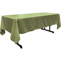 TCpop60x102-SageDrkP39 Polyester Poplin Rectangular Tablecloth, Dark Sage - 60 x 102 in.
