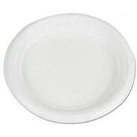 BWK 6 in. Hi Impact Plastic Dinnerware Plate, White