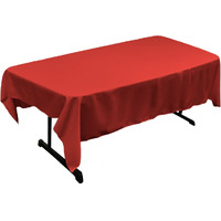 TCpop60x84-RedP98 Polyester Poplin Rectangular Tablecloth - Red - 60 x 84 in.