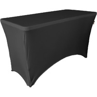 TCSpandex48x30x30-BlackX24 Rectangular Spandex Tablecloth - Black - 48 x 30 x 30 in.