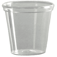 P10 Plastic Cup Portion-Shot Glass 1 Oz. 50-50 - Clear