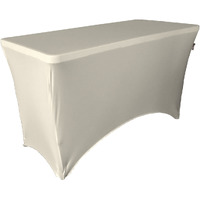 TCSpandex48x30x30-WhiteX11 Rectangular Spandex Tablecloth - White - 48 x 30 x 30 in.