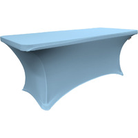 TCSpandex96x30x30-BlueLightX18 Rectangular Spandex Tablecloth - Blue Light - 96 x 30 x 30 in.