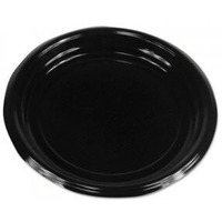 BWK 9 in. Hi Impact Plastic Dinnerware Plate, Black