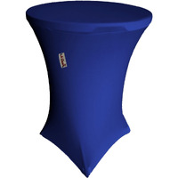 TCSpandex36Rx42H-RoyalBlueX50 Round Spandex Cover for Bar High Cocktail Table, Royal Blue - 36 & 42 in.