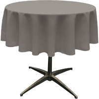 TCpop51R-GrayDrkP12 Polyester Poplin Tablecloth  Dark Gray - 51 in. Round