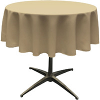 TCpop51R-TaupeP13 Polyester Poplin Tablecloth  Taupe - 51 in. Round