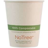 World Centric CUSU6 6 oz Notree Paper Hot Cups  Natural
