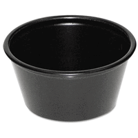 PCT 2 oz Plastic Souffle Cups  Black
