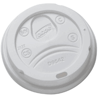 Plastic Deerfield Hot Lids Cups  White - 10 to 16 oz