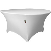 TCSpandex60Rx30H-WhiteX11 Round Spandex Tablecloth  White - 60 x 30 in.