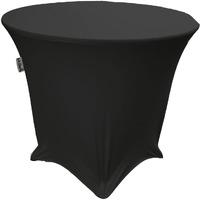 TCSpandex30Rx30H-BlackX24 Round Spandex Tablecloth  Black - 30 x 30 in.