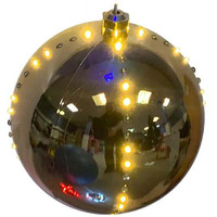 6 in. LED Lighted Ornament Hanging Decor, Clear & Warm White