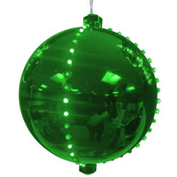 6 in. LED Lighted Ornament Hanging Decor, Green