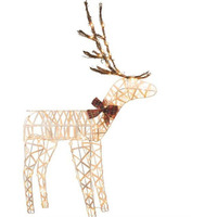 48 in. Sienna LED White 3D Wire Buck Yard Decor