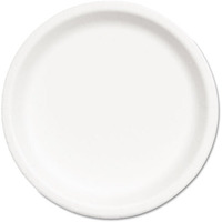 NSN 6 in. Dia. x 0.5 in. White Deep Paper Plates - 1000 per Box