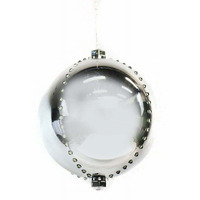 6 in. LED Lighted Ornament Hanging Decor, Pure White