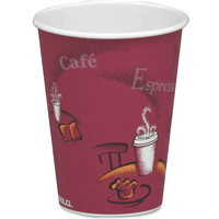 Solo Cup  Bistro Design Hot Drink Cups Paper, 8 oz. Maroon