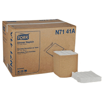 SC  1-Ply 0.25 Fold Tork Universal  Dinner Napkin - White - 17 x 17 in.